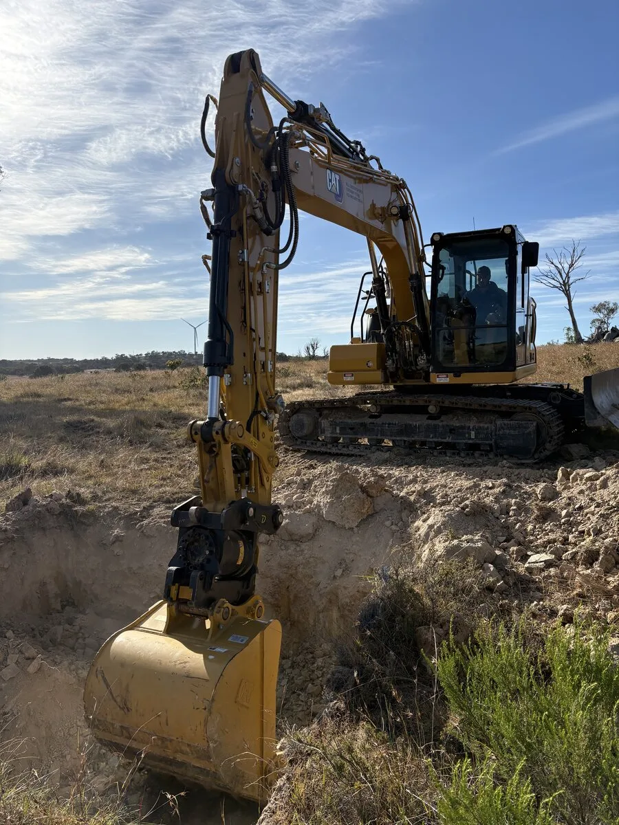 Commercial construction site plumbing work